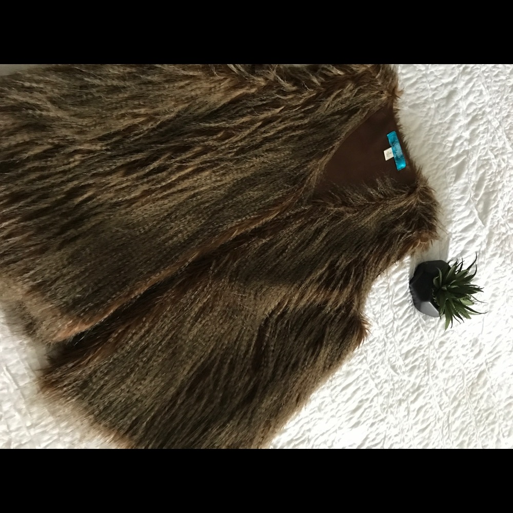 Faux fur vest